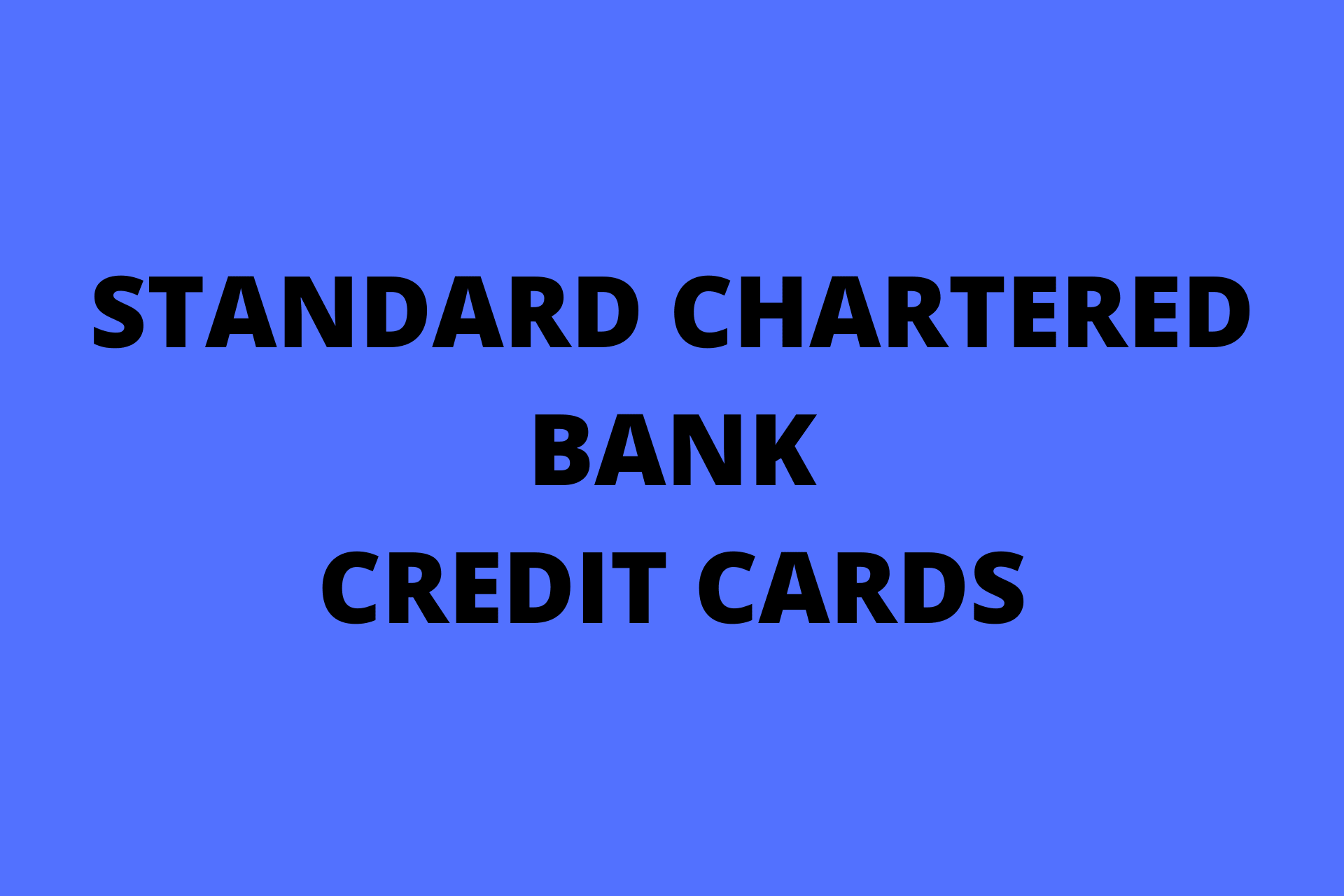 Standard Chartered Bank Credit Cards - FinCards