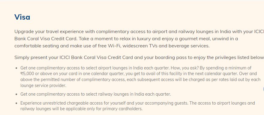Airport Lounge Access- Visa