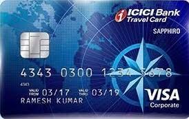 Image of ICICI Bank Sapphiro Forex Prepaid Card