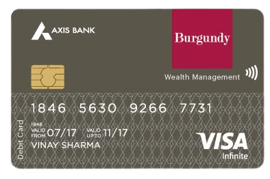 Image of Axis Bank Burgundy Debit Card