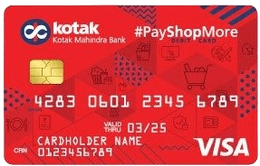 Image of Kotak Bank PayShopMore International Chip Debit Card