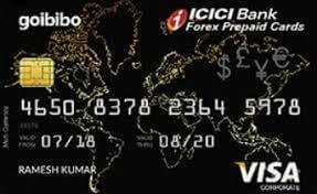 Goibibo ICICI Bank Forex Prepaid Card