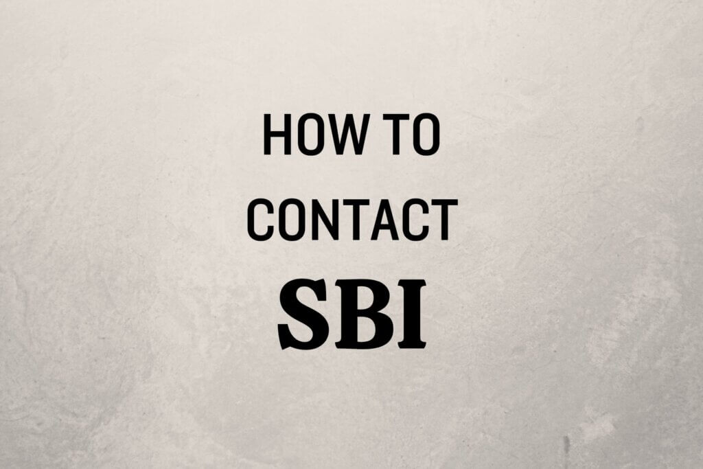 how to contact SBI 