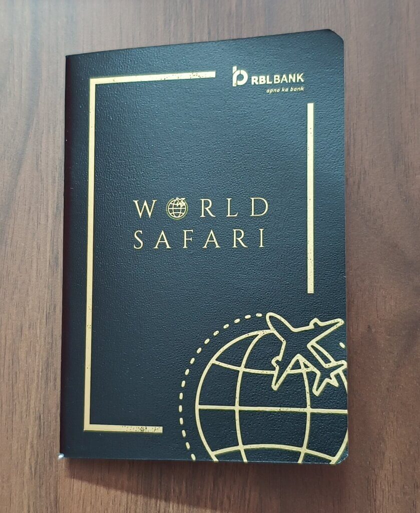 RBL Bank World Safari Credit Card - features booklet