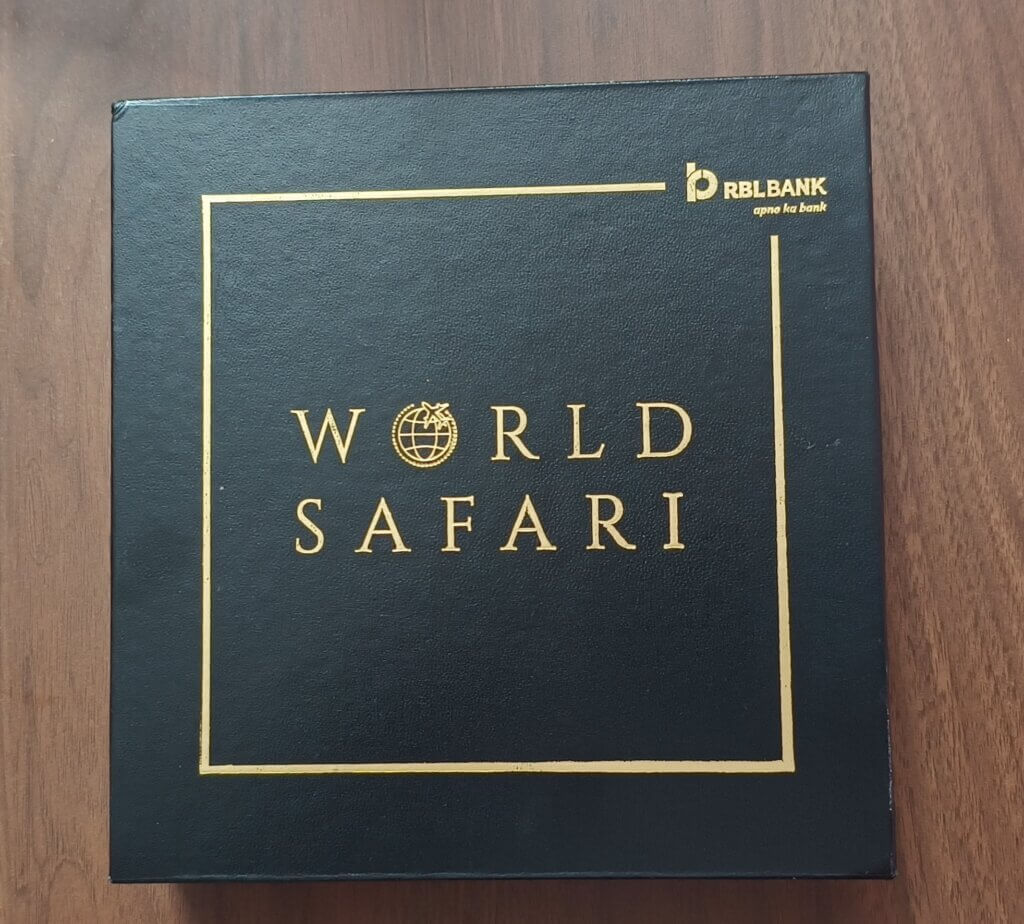 Welcome Box of RBL Bank World Safari Credit Card